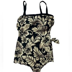 Maxine of Hollywood Vintage One Piece Swimsuit Hawaii Vacation Size 14